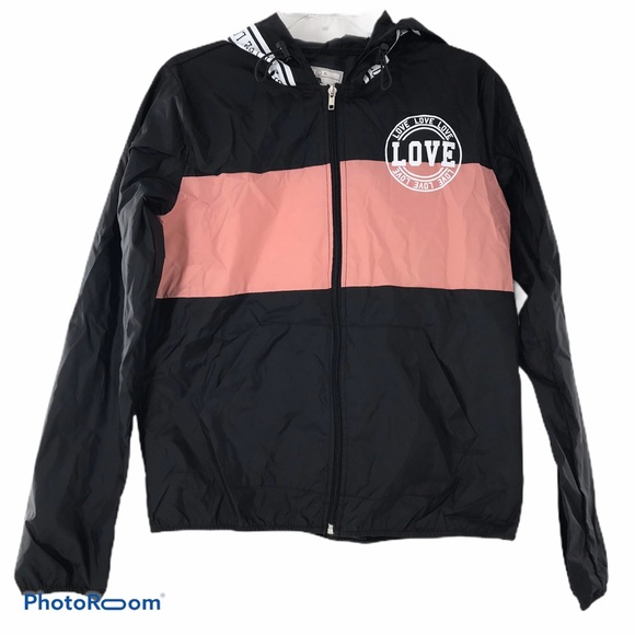 Reflex Jackets & Blazers - Reflex Love Pink and Black Anorak